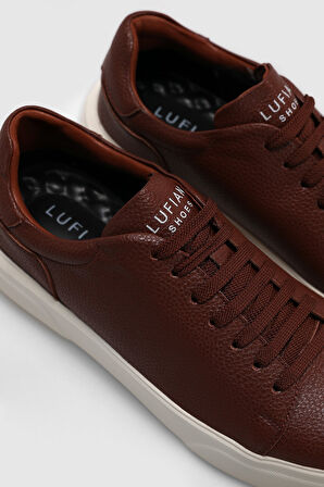 Taba Hakiki Deri Bağcıklı Erkek Sneaker Tommy M
