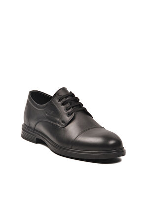 Siyah Hakiki Deri Ortopedik Erkek Klasik Ayakkabı 825501 M