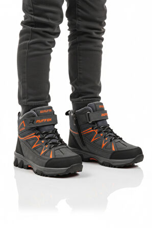 Füme Turuncu Polarlı Kaymaz Çocuk Outdoor Bot 2301 F
