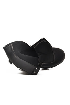 Siyah İçi Polarlı Kaymaz Taban Kız Çocuk Bot G-1001 F Frmr