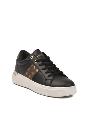 Siyah Beyaz Bağcıklı Kadın Sneaker BNI-12132 G