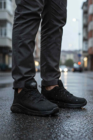 Siyah Nubuk Hakiki Deri Su Geçirmez Erkek Outdoor Ayakkabı M2040 M