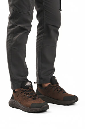 Kahve Nubuk Hakiki Deri Su Geçirmez Erkek Outdoor Ayakkabı M2040 M