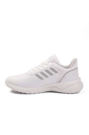 Beyaz Bağcıklı Hafif Esnek Unisex Spor Ayakkabı Nereus G