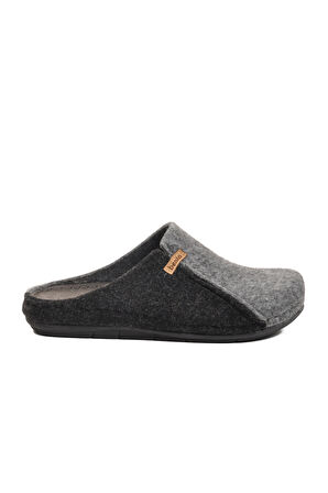 Gri Siyah Anatomik Keçe Erkek Ev Terlik K-63.007 M