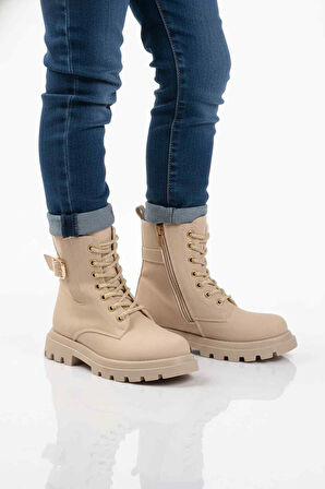 Bej İçi Polarlı Kaymaz Kız Çocuk Bot Aleda F