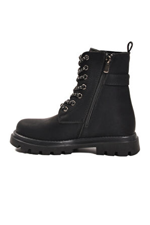 Siyah İçi Polarlı Kaymaz Kız Çocuk Bot Aleda F