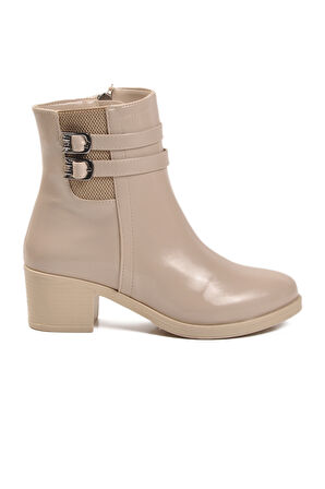 Bej İçi Kürklü Topuklu Kadın Bot 1006 Z