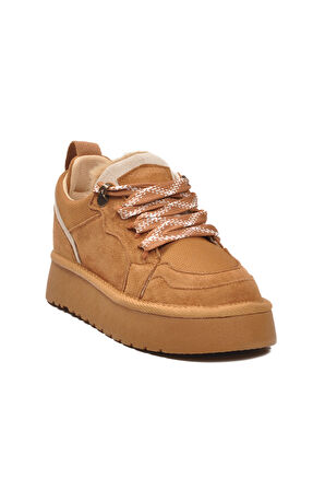 Taba Süet Bağcıklı Unisex Çocuk Spor Ayakkabı 412445 F