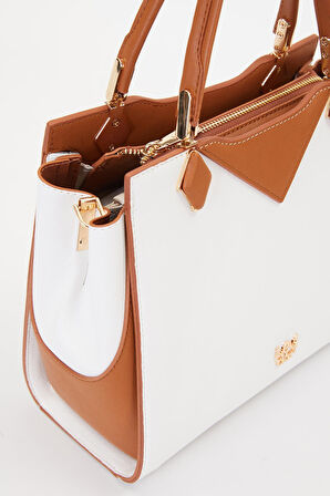 Beyaz Camel Kadın Omuz Çantası 930204