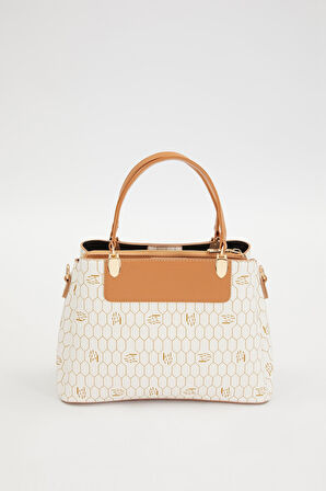 Krem Kadın El ve Omuz Çantası 930216