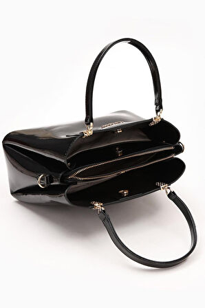 Siyah Rugan Kadın El ve Omuz Çantası 930120