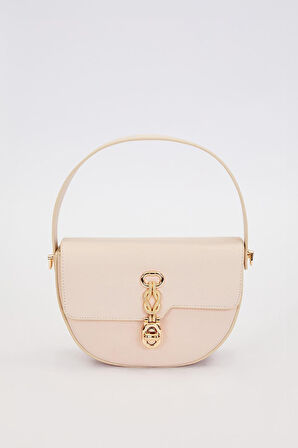 Krem Kadın El ve Omuz Çantası 930930