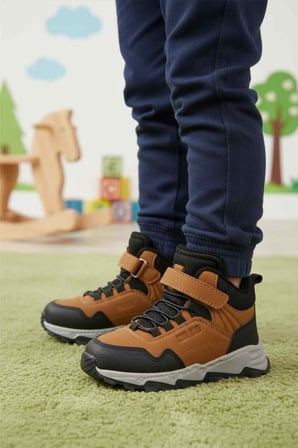 Taba Gri Cırtlı Kaymaz Taban Erkek Çocuk Outdoor Bot Doruk F