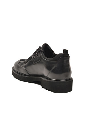 Siyah İçi Tekstil Dışı Hakiki Deri Erkek Casual Ayakkabı 3467 M