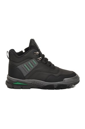 Siyah Yeşil Kaymaz Taban Fermuarlı Unisex Outdoor Bot 444 G
