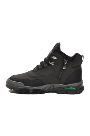 Siyah Yeşil Kaymaz Taban Fermuarlı Unisex Outdoor Bot 444 G