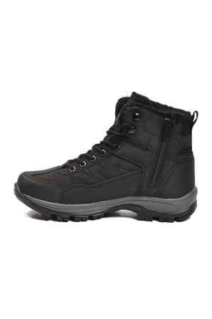 Siyah İçi Kürklü Soğuğa Dirençli Kaymaz Taban Unisex Outdoor Bot 980 G