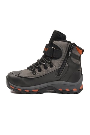 Siyah Füme Polarlı Kaymaz Fermuarlı Unisex Outdoor Çocuk Bot 2115 F