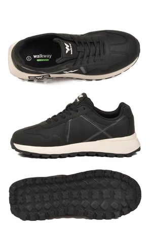 Siyah Hafızalı Taban Hafif Esnek Unisex Spor Ayakkabı Muveon M