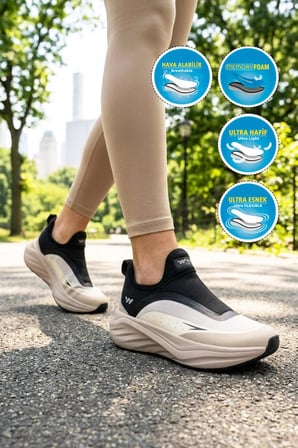 Bej Hafızalı Taban Hafif Esnek Unisex Spor Ayakkabı Eclipse G
