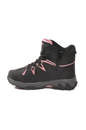 Siyah Pembe Polarlı Kaymaz Kız Çocuk Outdoor Bot 2301 F