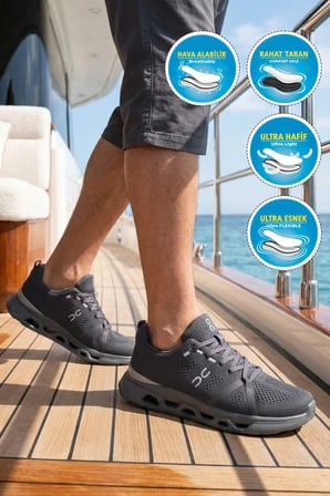 Füme Fileli Hafif Esnek Erkek Spor Ayakkabı Vista 160 M
