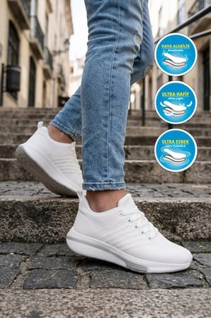 Beyaz Anorak Hafif Erkek Spor Ayakkabı Molen 119 M