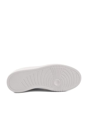 Beyaz Bağcıklı Cilt Memory Foam Erkek Spor Ayakkabı BNI-12083 M