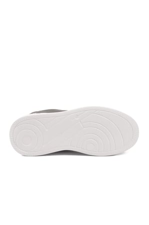 Siyah Beyaz Bağcıklı Cilt Unisex Spor Ayakkabı BNI-12098 G