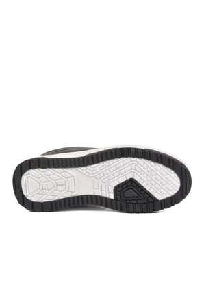 Siyah Beyaz Bağcıklı Cilt Memory Foam Unisex Spor Ayakkabı BNI-12091 G