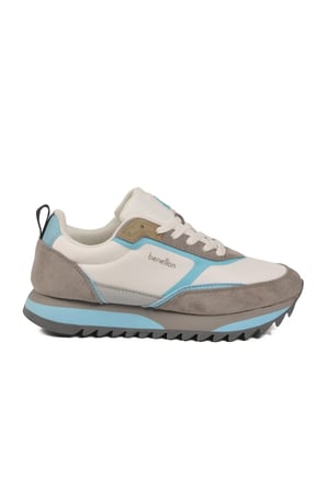 Beyaz Bağcıklı Memory Foam Unisex Spor Ayakkabı BNI-11133 G