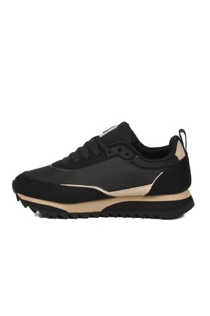 Siyah Bağcıklı Memory Foam Unisex Spor Ayakkabı BNI-11133 G
