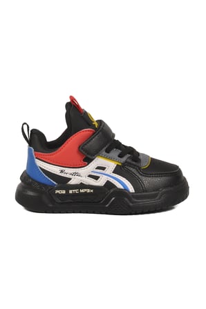 Siyah Cırtlı Unisex Çocuk Spor Ayakkabı BNI-11092 P