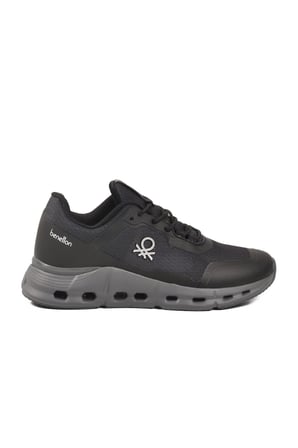 Siyah Bağcıklı Hafızalı Taban Unisex Spor Ayakkabı BNI-11050 G
