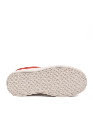 Kırmızı Hafızalı Taban Keten Bağcıklı Kadın Sneaker BNI-11241 Z