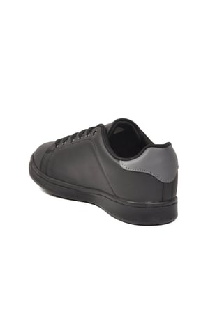 Siyah Füme Cilt Bağcıklı Hafif Unisex Spor Ayakkabı Bst-1002 G
