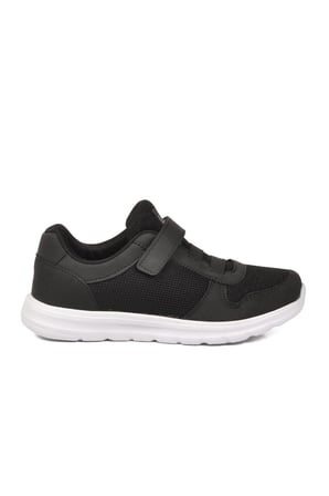 Siyah Beyaz Cırtlı Fileli Hafif Hava Alabilen Unisex Spor Ayakkabı 616 G