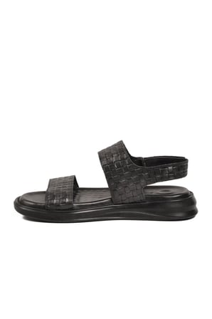 Siyah Lastikli Hafif Erkek Günlük Sandalet PC-7334 M