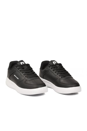 Siyah Beyaz Bağcıklı Hafif Unisex Spor Ayakkabı PCI-10120 Z