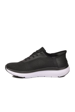 Siyah Beyaz Fileli Hafif Unisex Spor Ayakkabı PCI-10102 M