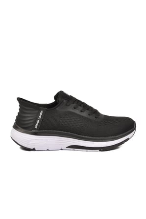 Siyah Beyaz Fileli Hafif Esnek Unisex Spor Ayakkabı PCI-10100 G