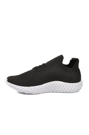 Siyah Beyaz Fileli Hafif Kolay Giyilebilir Unisex Spor Ayakkabı PC-32711 G