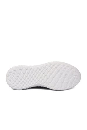 Siyah Beyaz Fileli Hafif Kolay Giyilebilir Unisex Spor Ayakkabı PC-32711 G