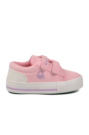 Pembe Keten Cırtlı Hafif Bebek Spor Ayakkabı BNI-30970 B