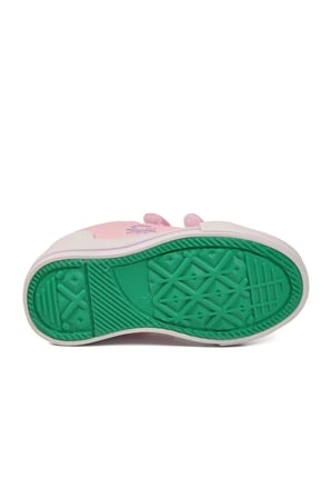 Pembe Keten Cırtlı Hafif Bebek Spor Ayakkabı BNI-30970 B