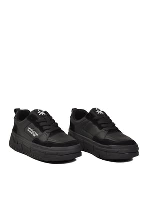 Siyah Bağcıklı Hafif Unisex Spor Ayakkabı BNI-10281 G
