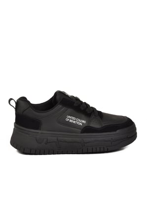 Siyah Bağcıklı Hafif Unisex Spor Ayakkabı BNI-10281 G