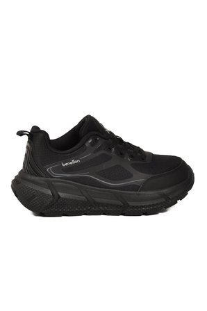 Siyah Fileli Hafif Esnek Hafızalı Taban Unisex Spor Ayakkabı BNI-11500 G
