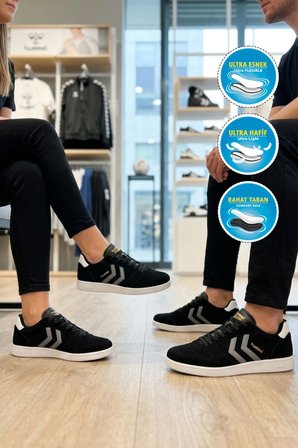 Siyah Bağcıklı Hafif Esnek Unisex Spor Ayakkabı 900835 Hml Perfect